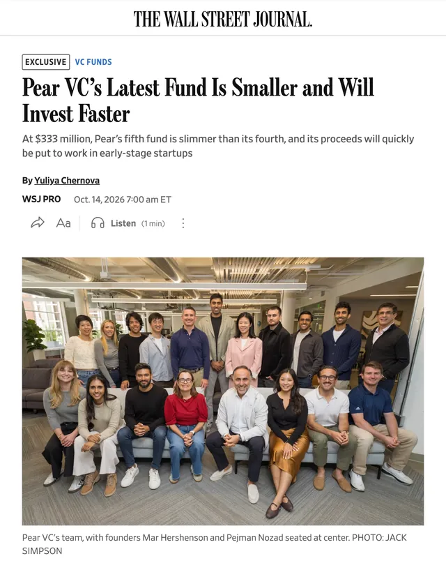 The top of the article as first published by The Wall Street Journal
